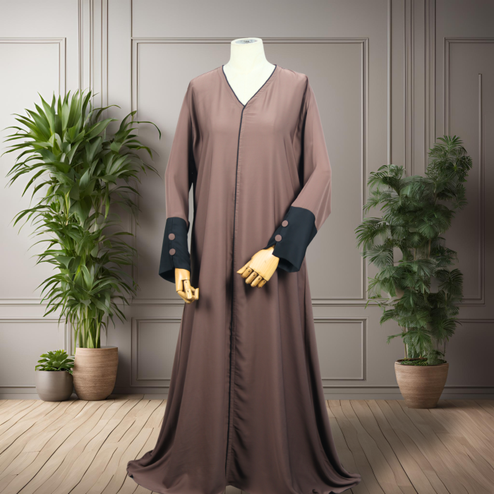 Button & Pipen Work Abaya